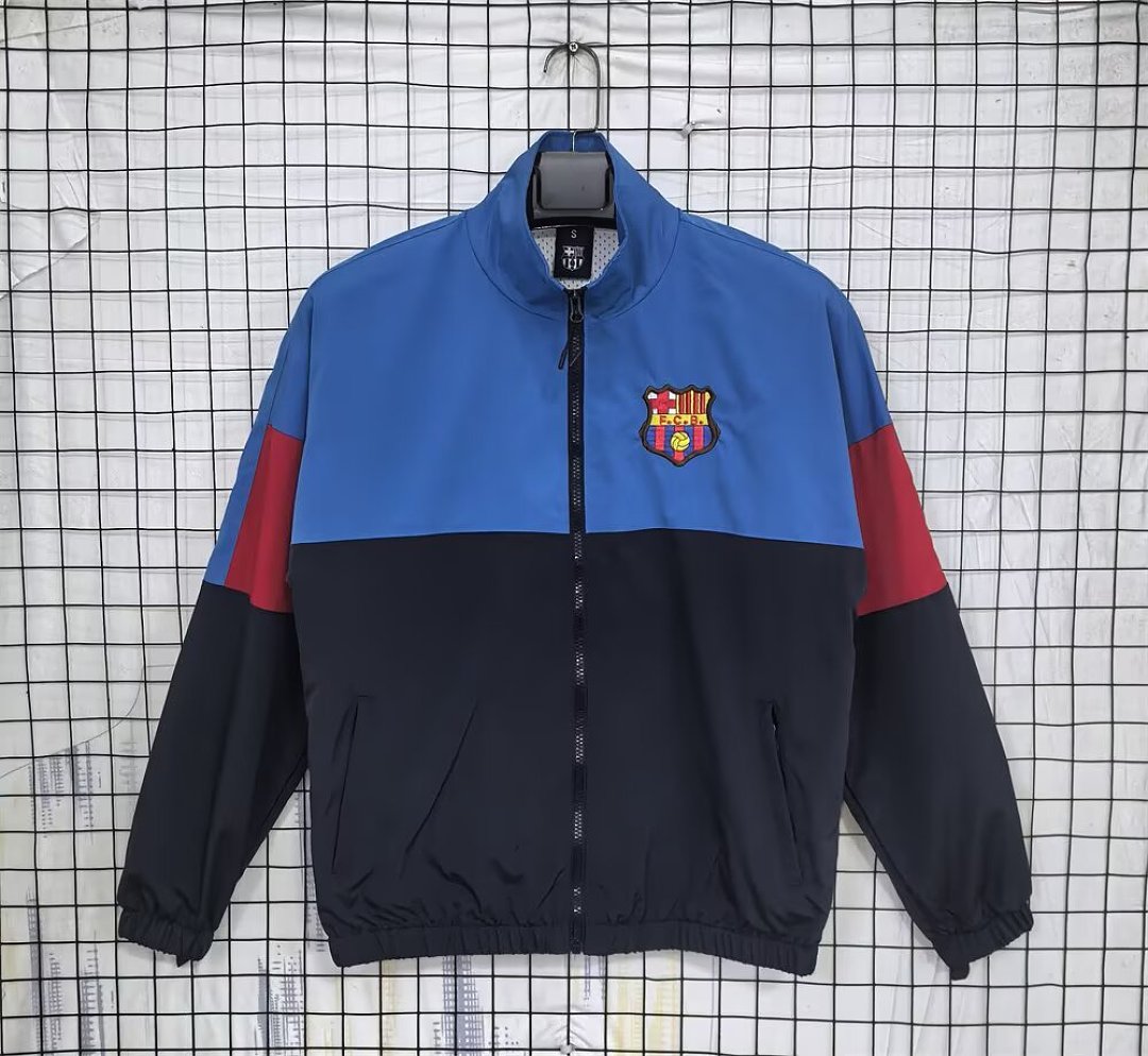 Barcelona 2026/27 Windbreaker Jacket blue and navy