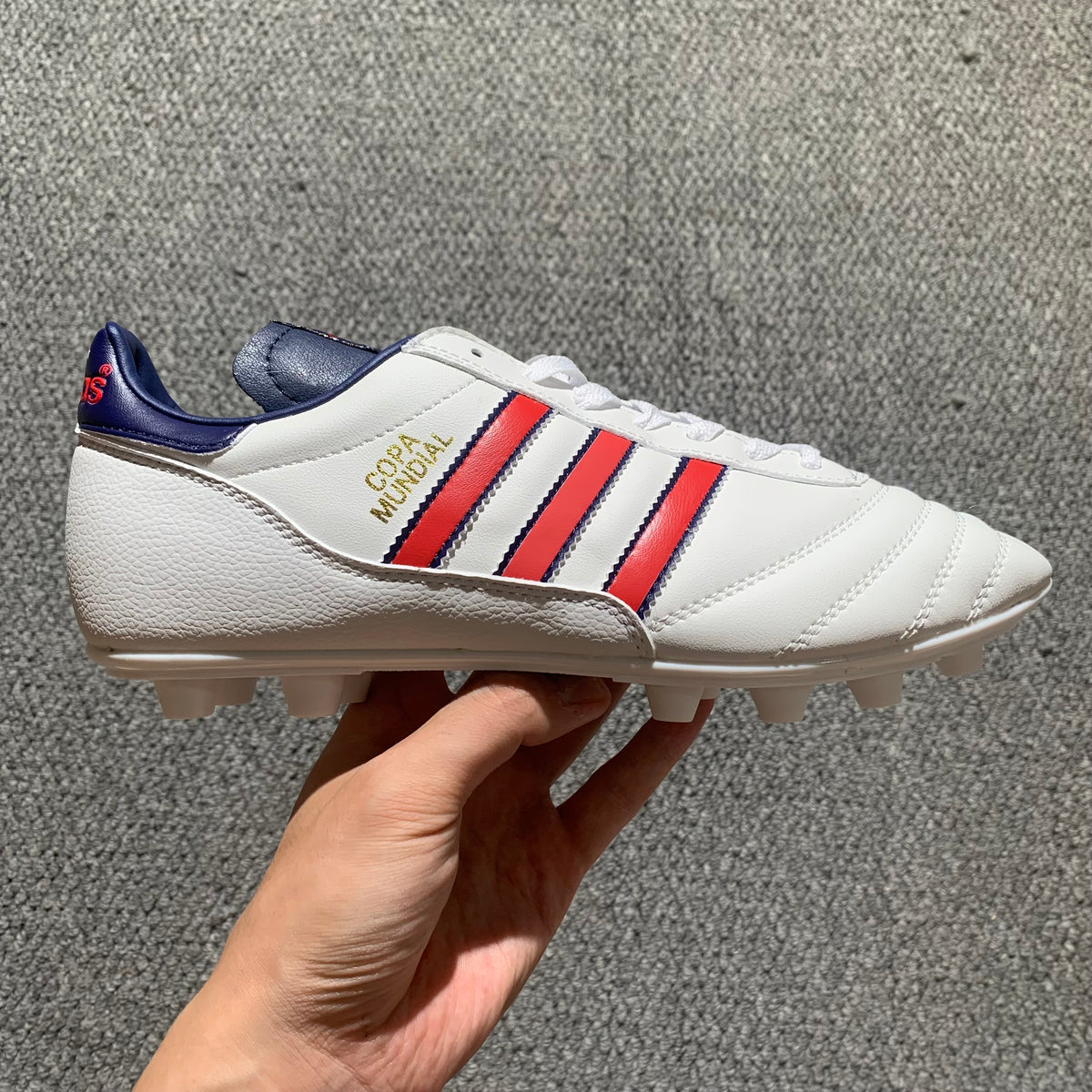 COPA MUNDIAL - White/Red Navy Heel
