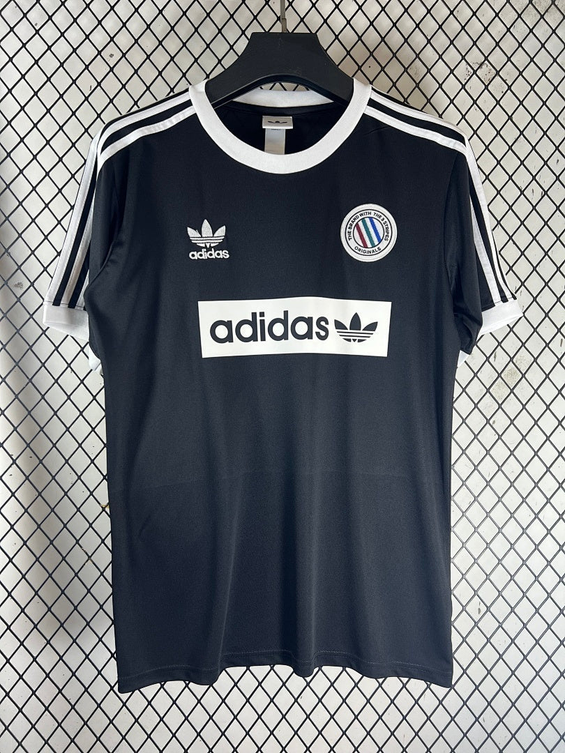 Maglia Oasis Nera Ringer adidas Originals - fronte