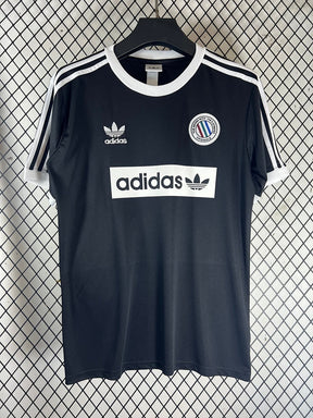 Maglia Oasis Nera Ringer adidas Originals - fronte