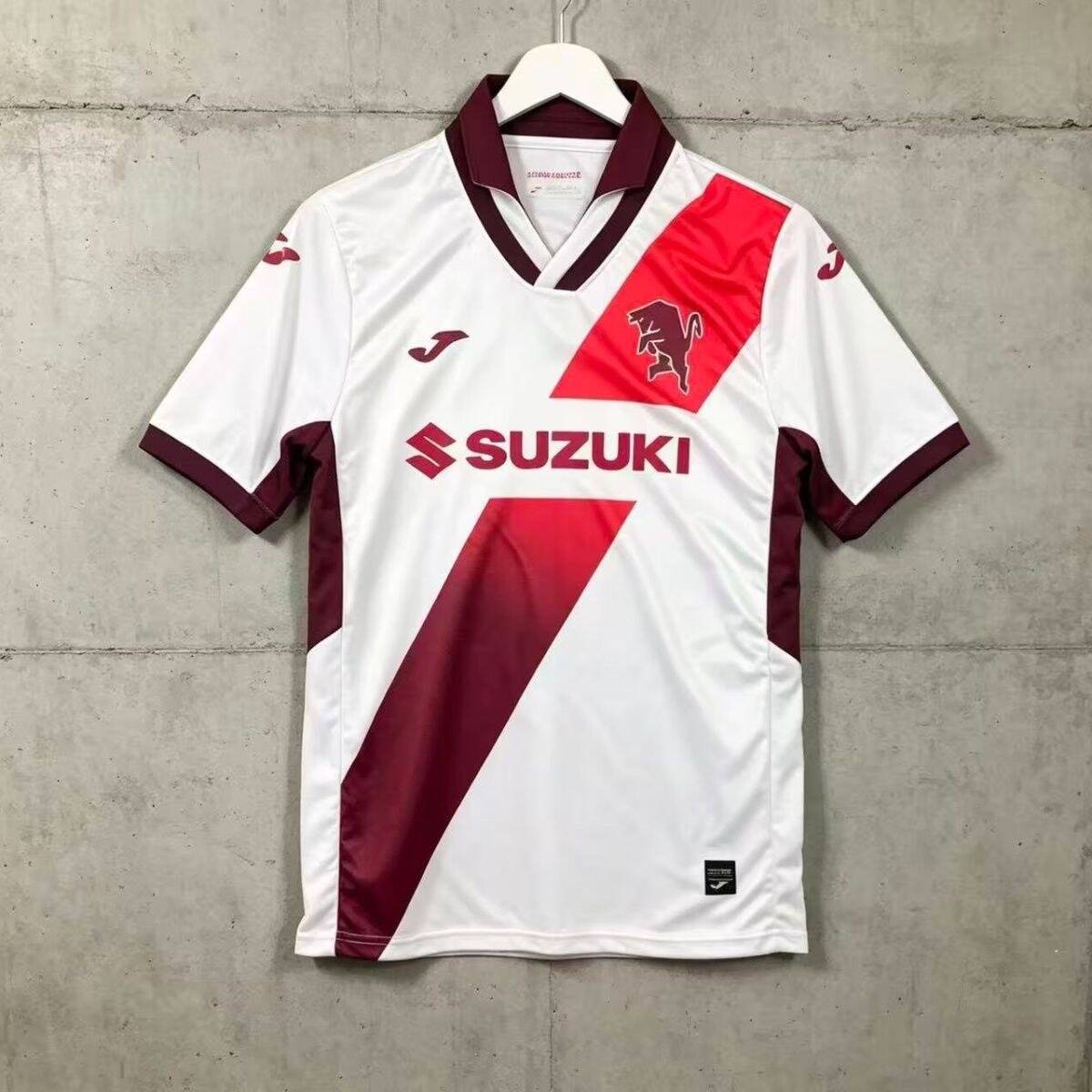 TORINO 2026/27 AWAY JERSEY - White/Burgundy Diagonal Stripe