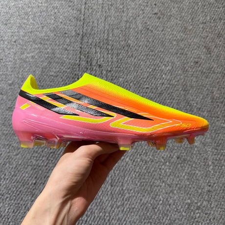 ADIDAS F50 HYPERFAST ELITE LACELESS - Yellow/Pink
