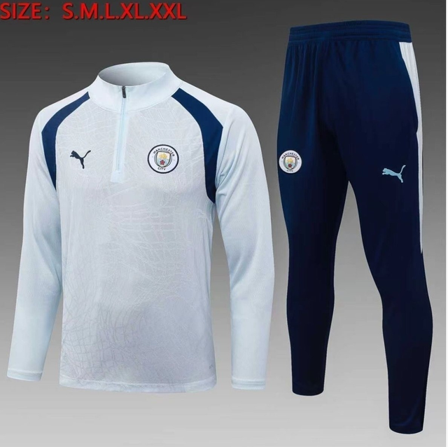 MANCHESTER CITY 2026/27 TRAINING TRACKSUIT - White/Navy - front