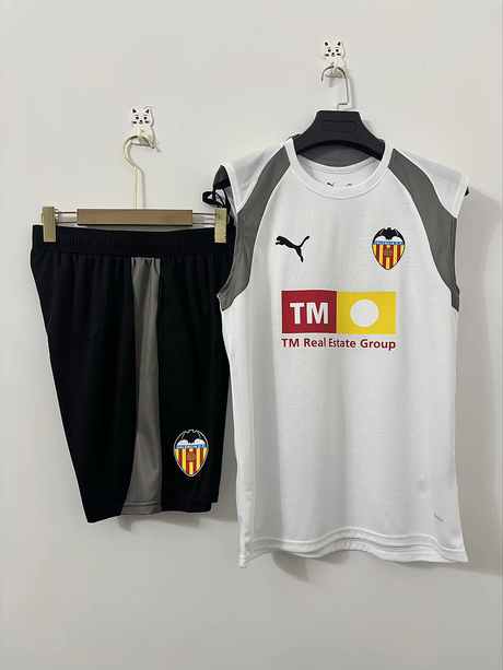 VALENCIA 2026/27 TRAINING TANK TOP + SHORT - White