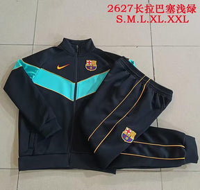 Barcelona 2026/27 Tracksuit - Black/Green, Model 2