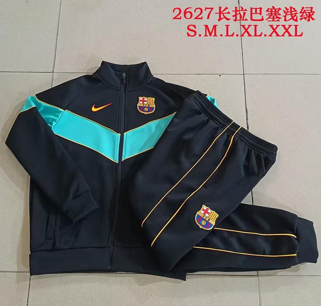 Barcelona 2026/27 Tracksuit - Black/Green, Model 2