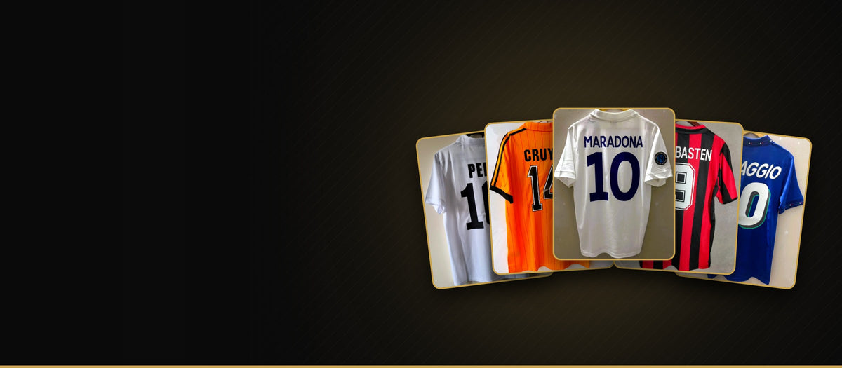 Retro jerseys of football legends 1970-1994