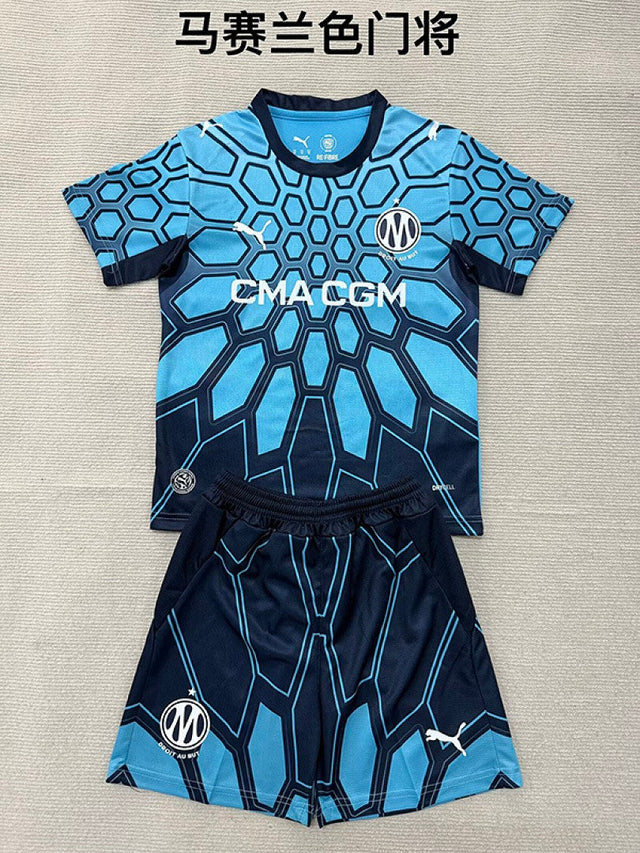 MARSEILLE 2026/27 GOALKEEPER KIT KIDS - Blue