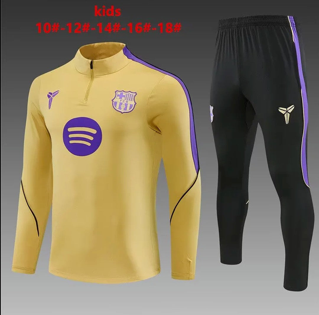 BARCELONA 2026/27 TRACKSUIT KIDS - Yellow