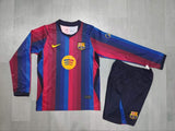 BARCELONA 2026/27 HOME KIT KIDS - Long Sleeve
