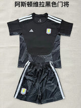 ASTON VILLA 2026/27 GOLEIRO KIT INFANTIL - Preto