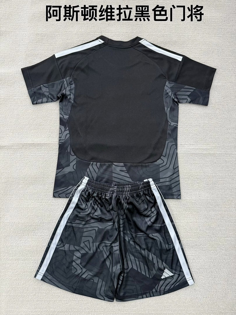 ASTON VILLA 2026/27 GOLEIRO KIT INFANTIL - Preto