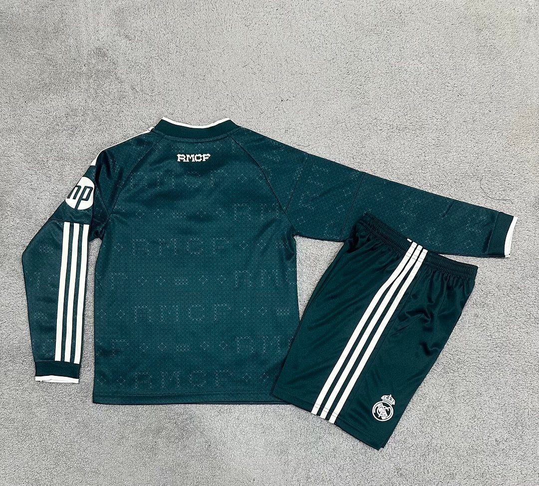 REAL MADRID 2026/27 KIT EXTÉRIEUR ENFANT - Vert, Manches longues