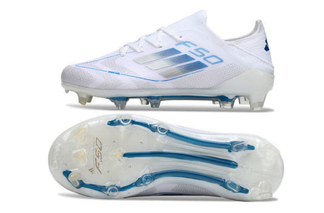Adidas F50 Enfant FG - Blanc/Bleu