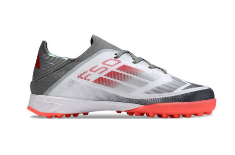 Adidas F50 Enfant TF - Argent/Rouge