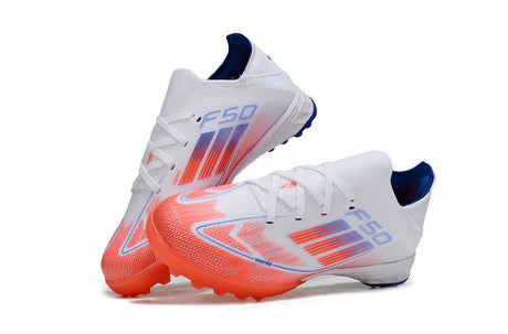 Adidas F50 Enfant TF - Blanc/Corail