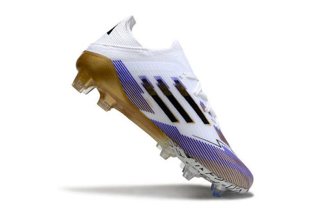Adidas F50 Enfant FG - Blanc/Violet/Or