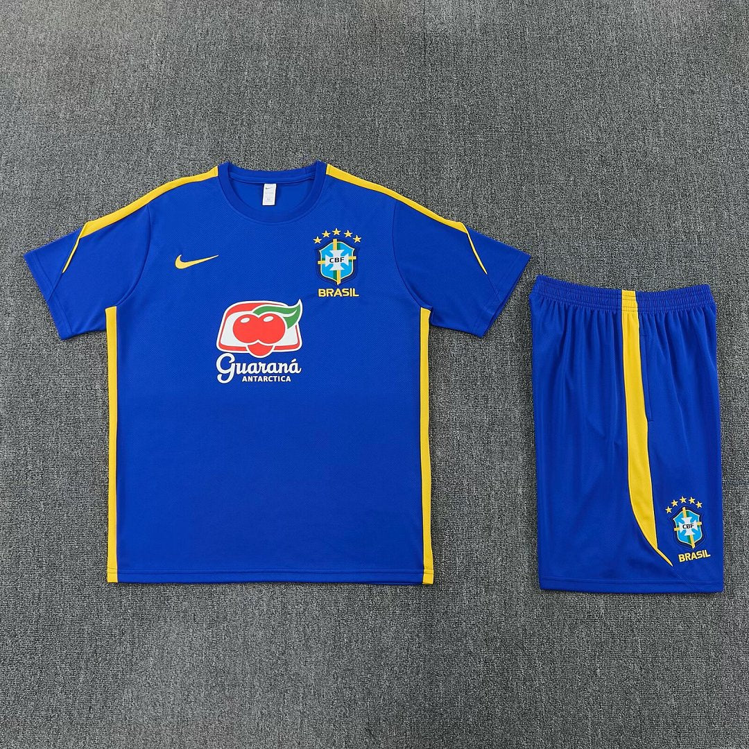 BRAZIL 2026/27 KIDS TRAINING KIT SHIRT + SHORT - Blue