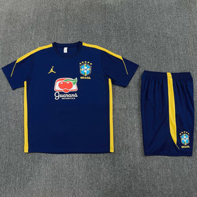 BRAZIL 2026/27 KIDS TRAINING KIT SHIRT + SHORT - Navy