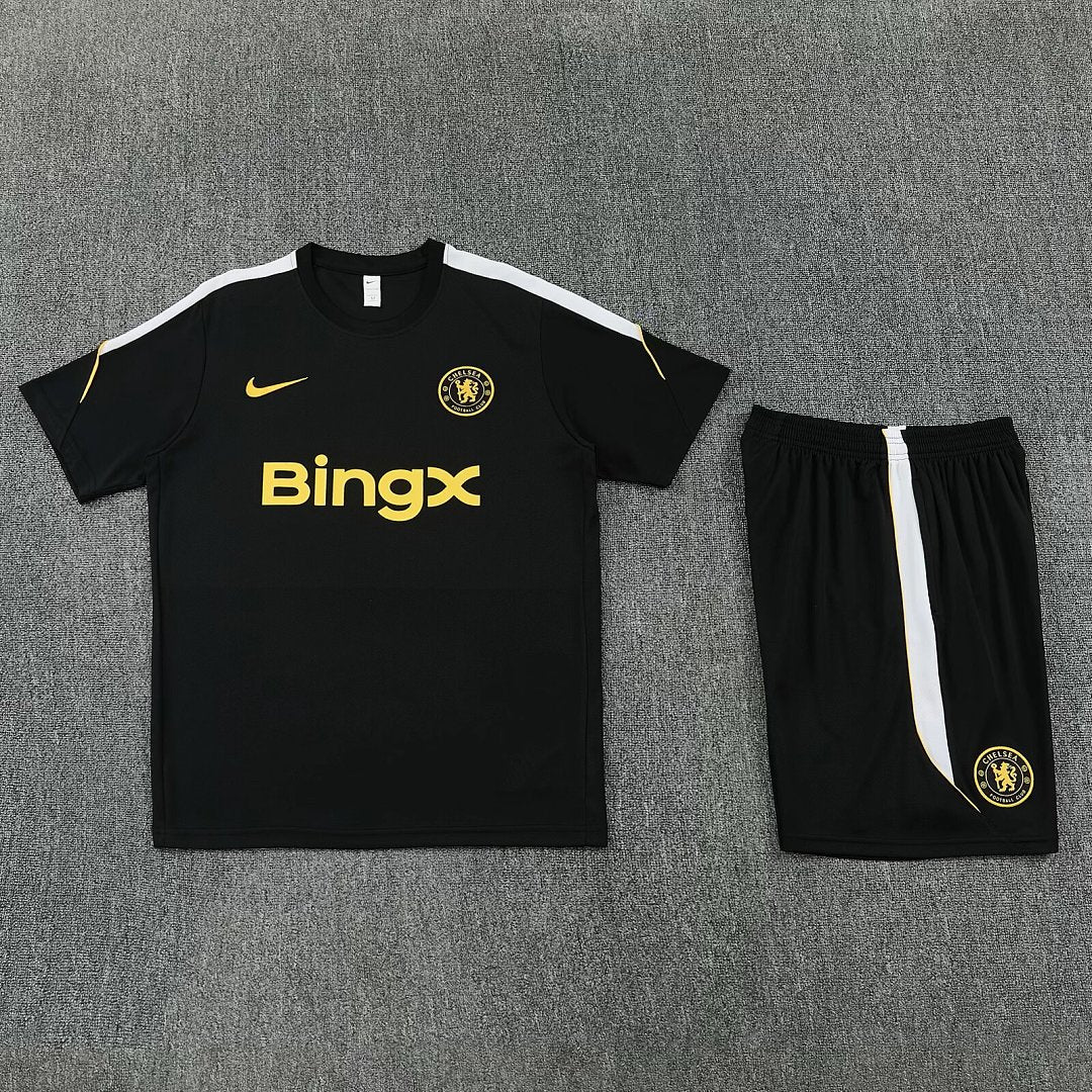 CHELSEA 2026/27 KIDS TRAINING KIT SHIRT + SHORT - Black