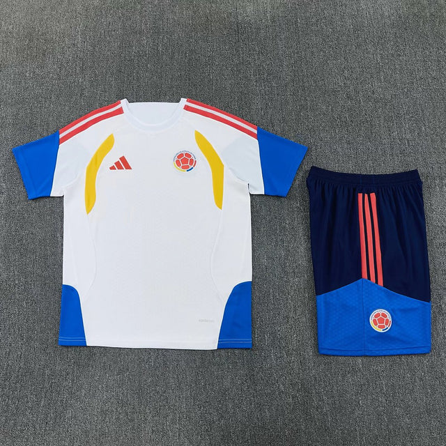 COLOMBIA 2026/27 KIDS TRAINING KIT SHIRT + SHORT - White