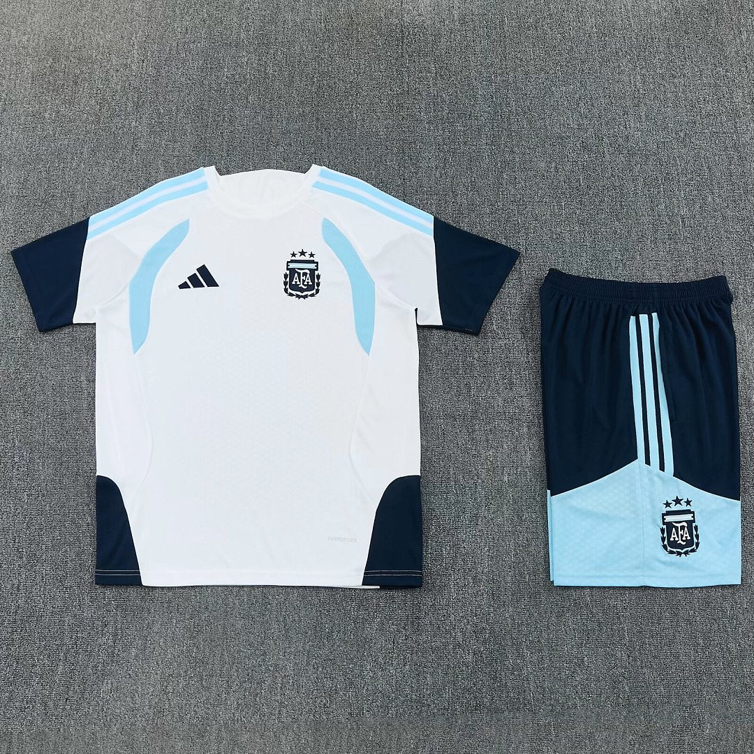 ARGENTINA 2026/27 KIDS TRAINING KIT SHIRT + SHORT - White