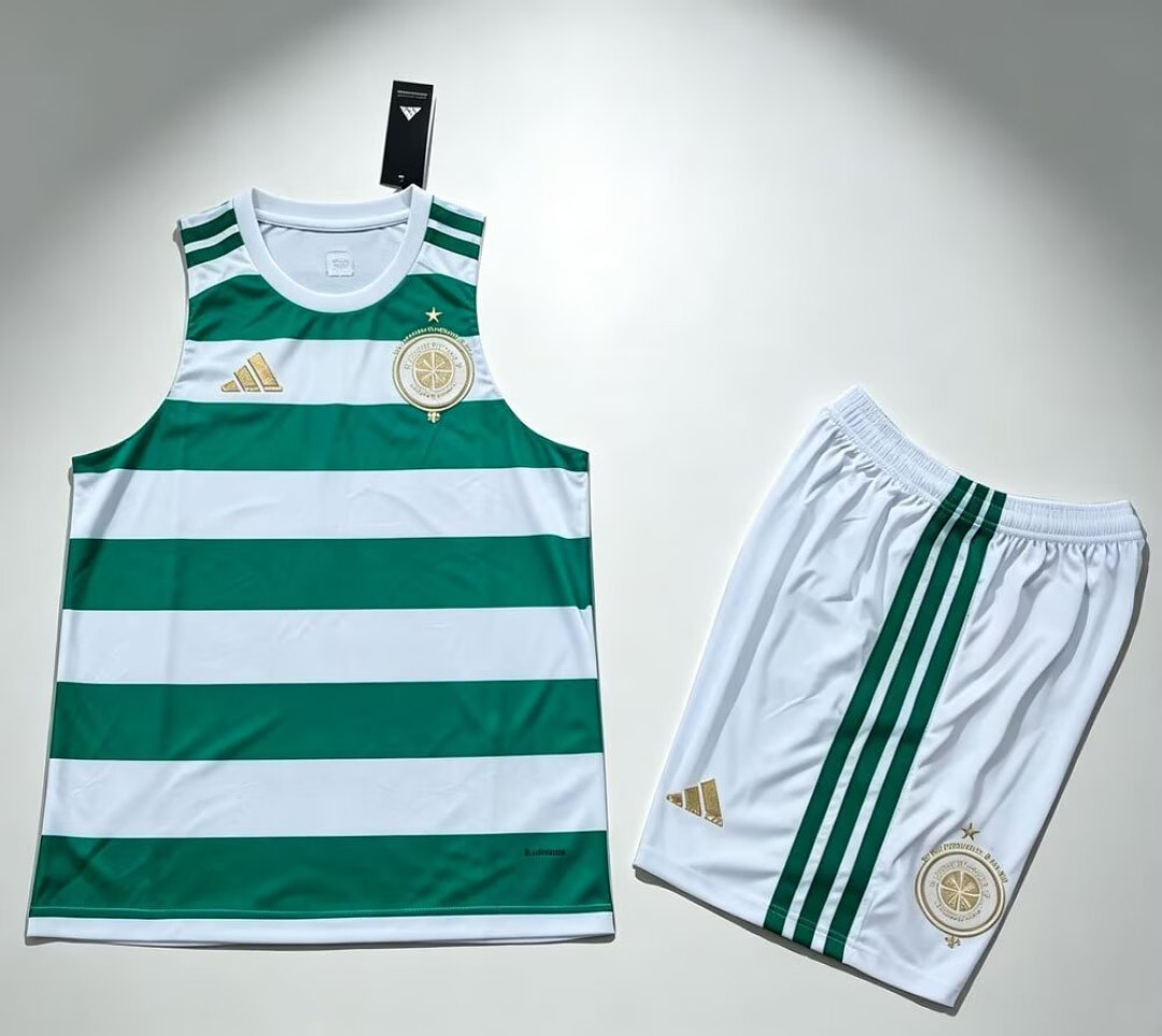 CELTIC 2026/27 KIDS TANK TOP + SHORTS - Home