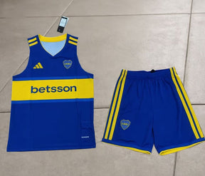 BOCA JUNIORS 2026/27 KIDS TANK TOP + SHORTS - Home
