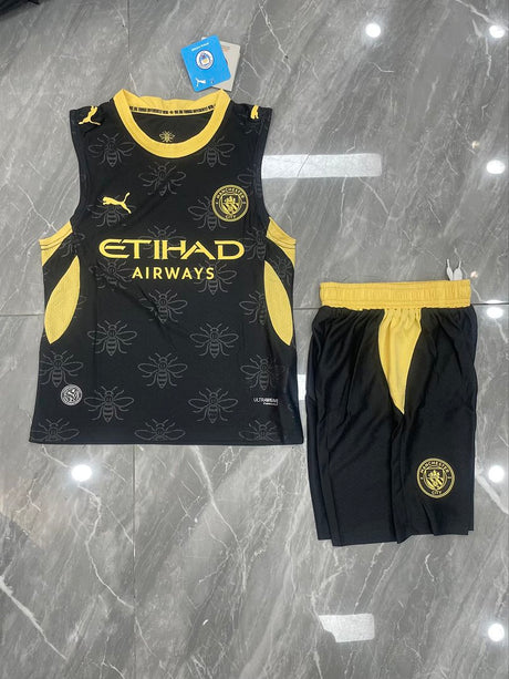 MANCHESTER CITY 2026/27 KIDS TANK TOP + SHORTS - Black