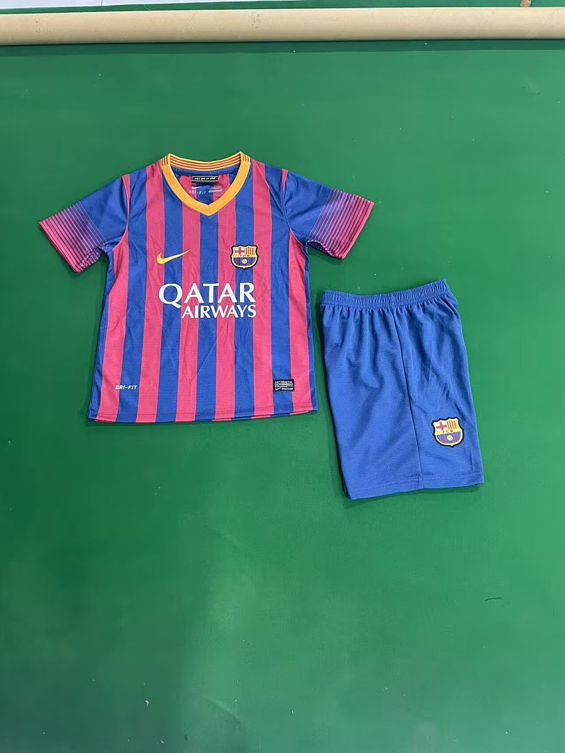 BARCELONA RETRO KIT KIDS - Blaugrana - Qatar Airways