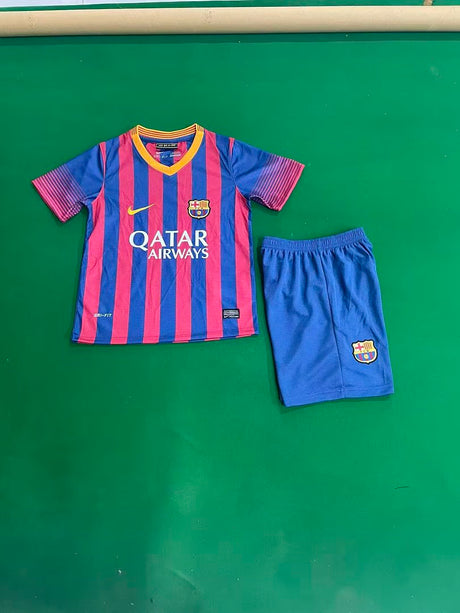 BARCELLONA KIT RETRO BAMBINO - Blaugrana - Qatar Airways
