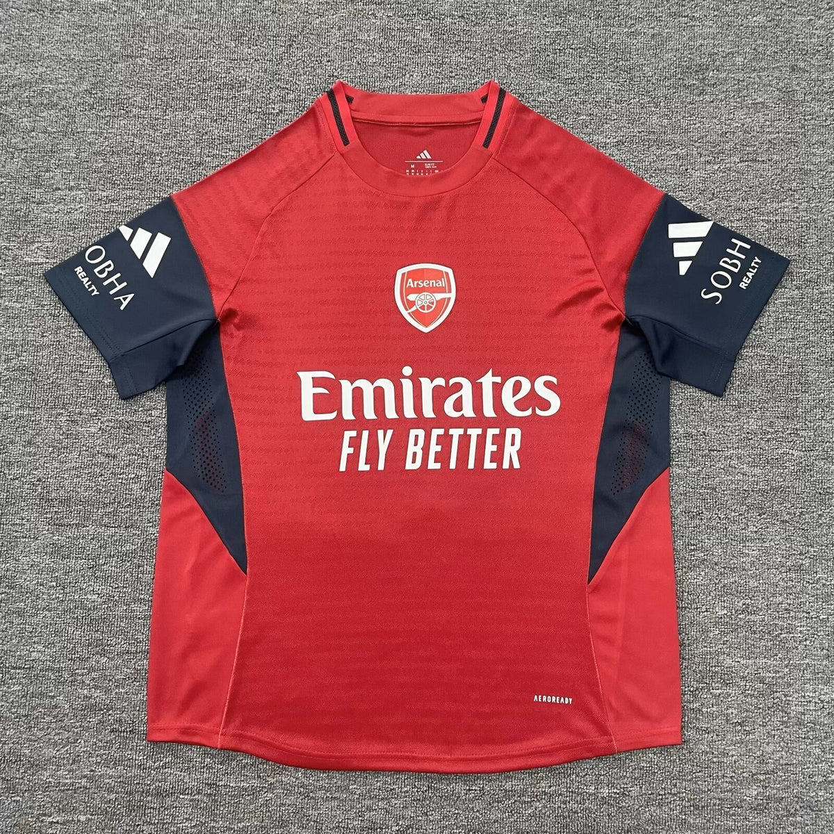 ARSENAL 2026/27 CAMISETA PREPARTIDO - Rojo, Gris, Versión jugador