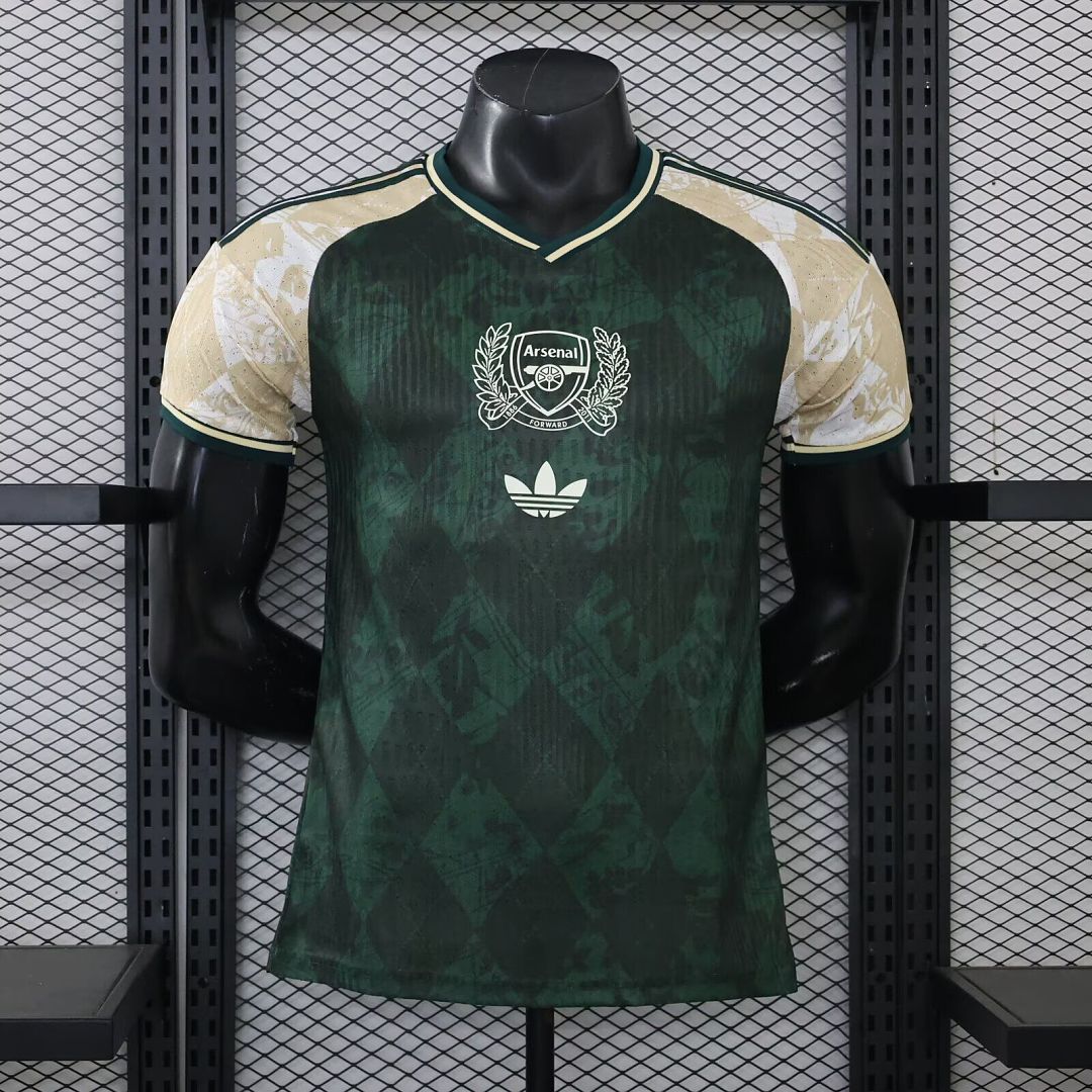 ARSENAL 2026/27 CAMISA PRÉ-JOGO - Verde escuro, Bege, Versão jogador