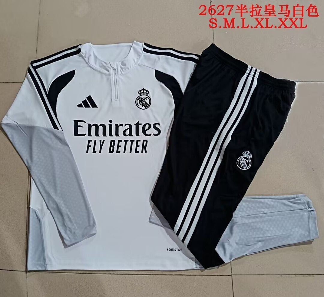 Real Madrid 2026/27 Training Suit - White, Model 3