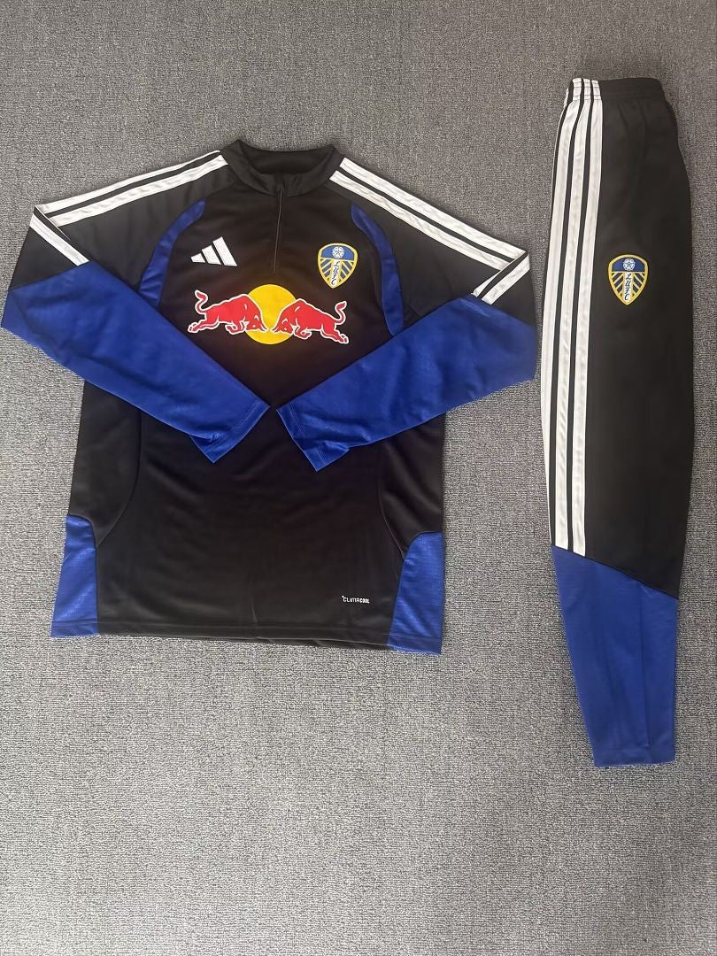 Leeds United 2026/27 Training Suit - Black/Blue