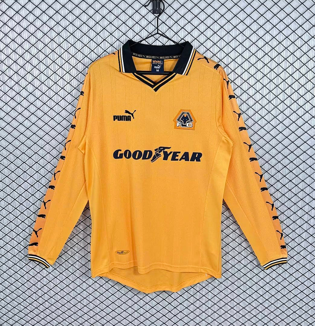 WOLVES 1998/99 HOME LONG SLEEVE RETRO JERSEY