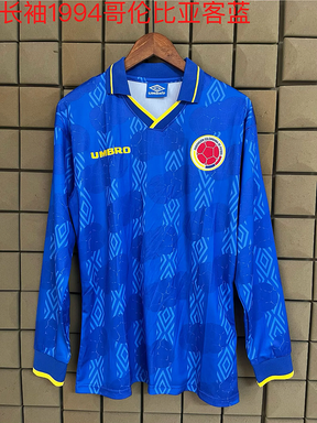 COLOMBIA 1994 AWAY LONG SLEEVE RETRO JERSEY