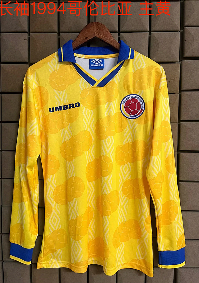COLOMBIA 1994 HOME LONG SLEEVE RETRO JERSEY