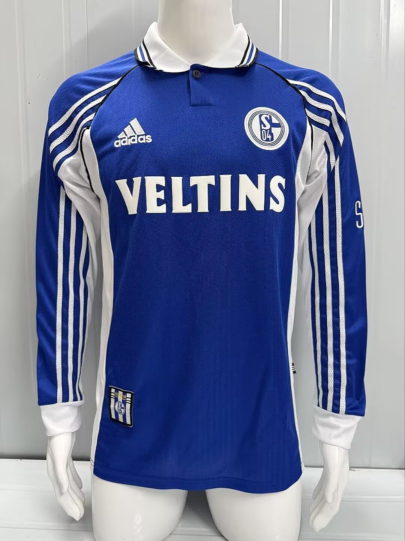 SCHALKE 04 1998/00 HOME LONG SLEEVE RETRO JERSEY
