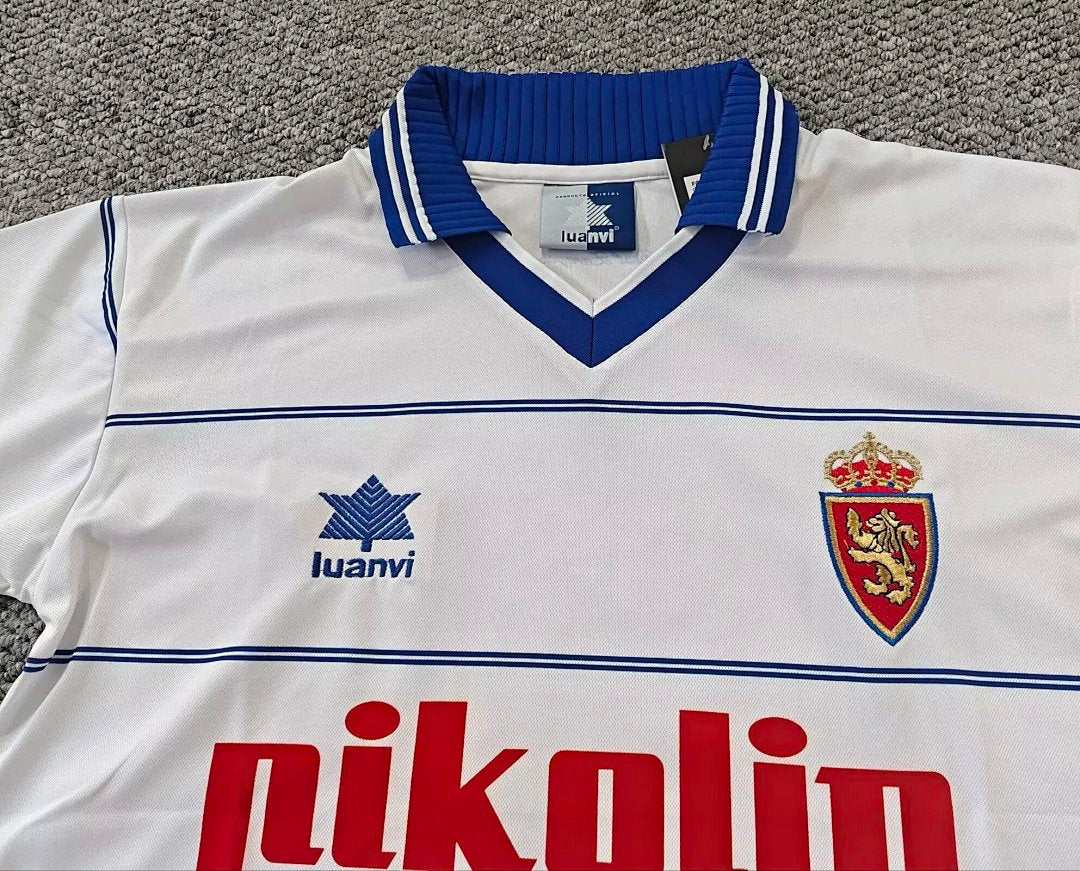 REAL ZARAGOZA HOME RETRO JERSEY - White
