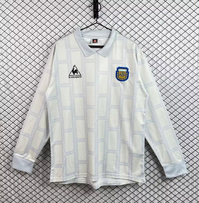ARGENTINA LONG SLEEVE RETRO JERSEY - White