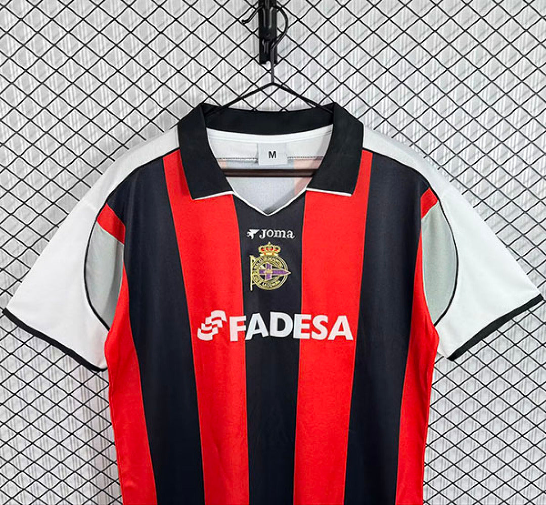DEPORTIVO LA CORUNA AWAY RETRO JERSEY - Red/Black
