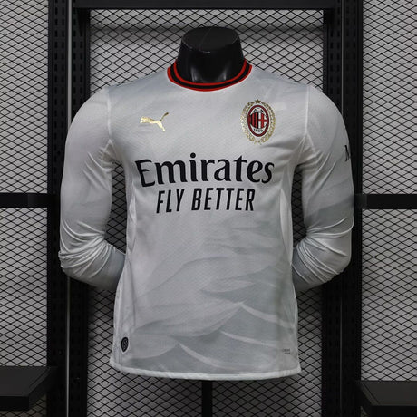 MILAN 2026/27 MAGLIA AWAY - Bianco, Manica lunga, Versione giocatore