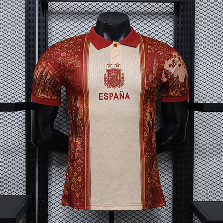 SPAGNA 2026/27 MAGLIA EDIZIONE SPECIALE - Beige, Rosso, 2 stelle