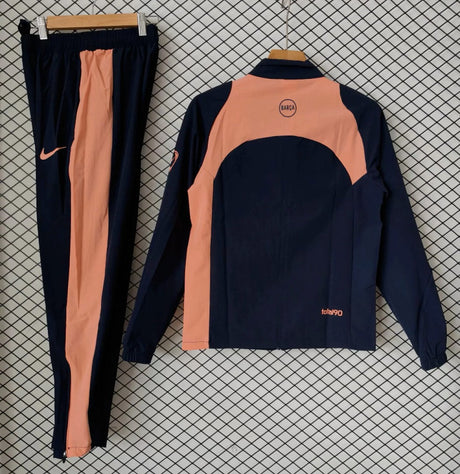 Barcelona 2026/27 Windbreaker Tracksuit - Dark Blue/Pink