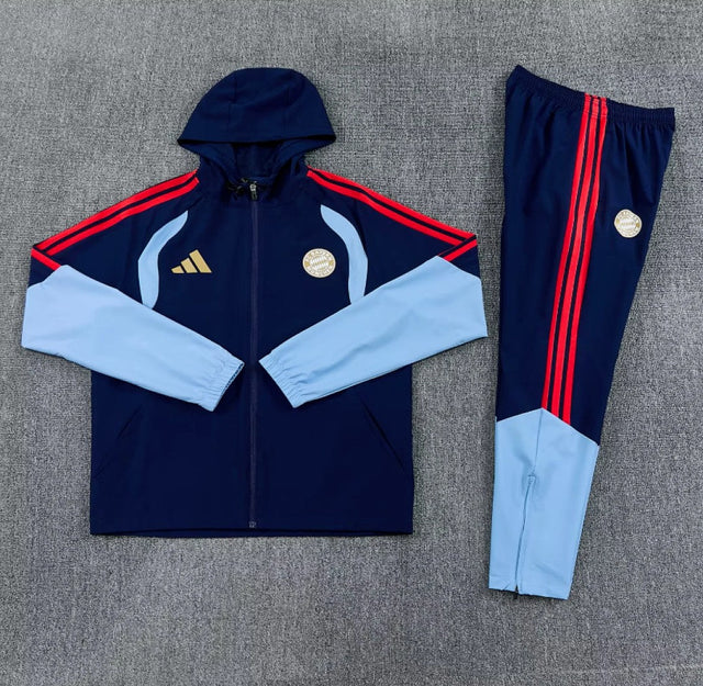Bayern Munich 2026/27 Windbreaker Tracksuit - Dark Blue, With Cap
