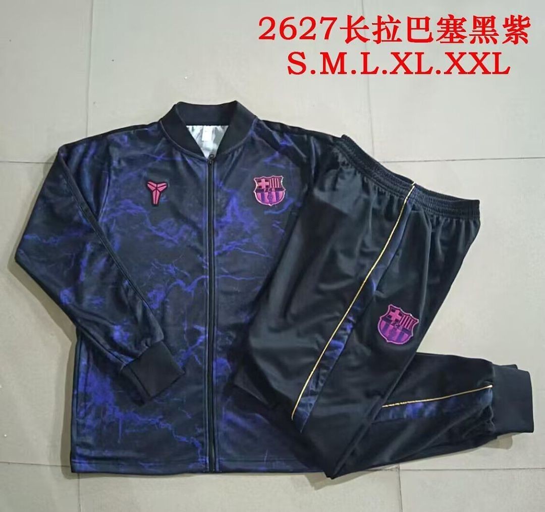Barcelona 2026/27 Tracksuit - Black/Purple, Model 2