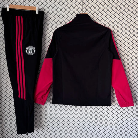 Manchester United 2026/27 Windbreaker-Trainingsanzug - Schwarz/Rot