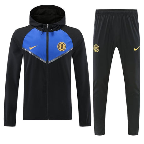 Inter 2026/27 Windbreaker Tracksuit - Black/Blue, With Cap