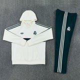 Real Madrid 2026/27 Hooded Tracksuit - White/Green